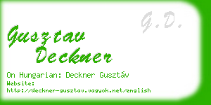 gusztav deckner business card